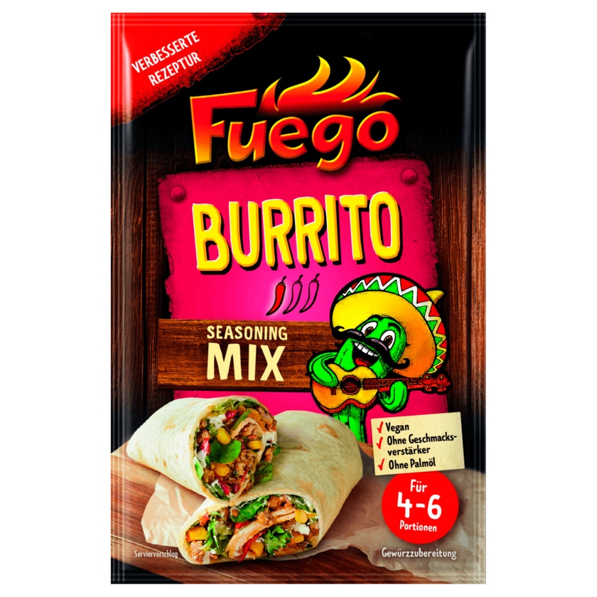 Fuego Burrito Seasoning Mix vegan 30g